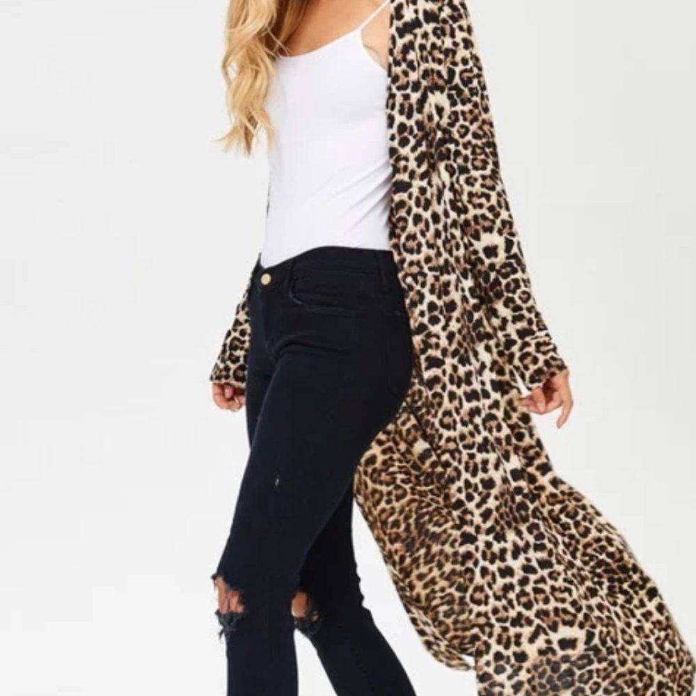 Animal Print Leopard Kimono
